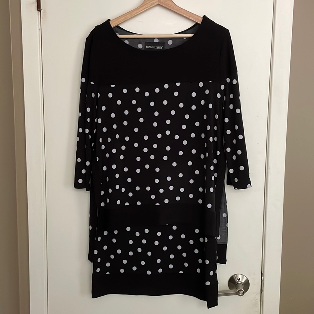 Polka Dot 2-Tiered Dress Formal Work